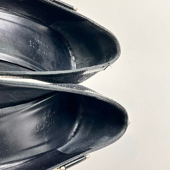 Vintage Gucci by Tom Ford Size 37.5 GG Logo Canvas Pointed Toe Heels/Pumps - Picture 11 of 11